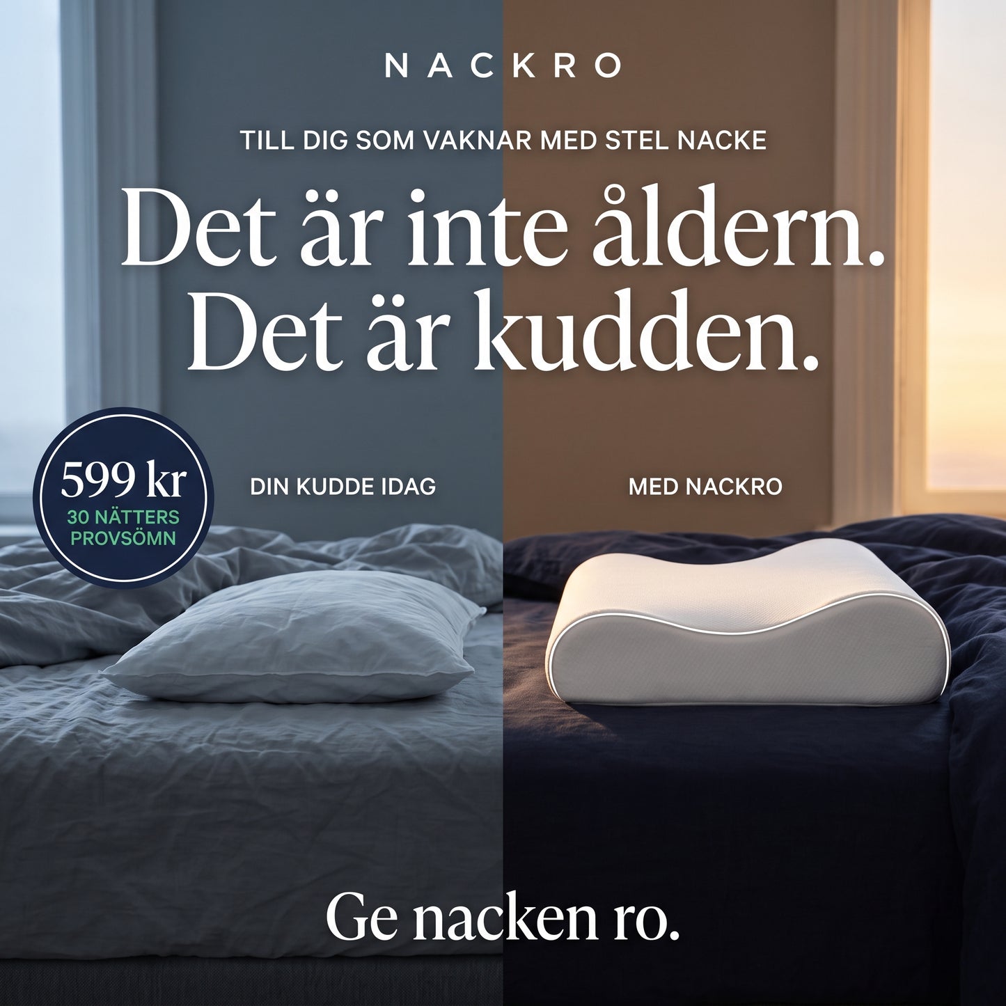 Nackkudde mot nacksmärta – ergonomisk memory foam | Nackro